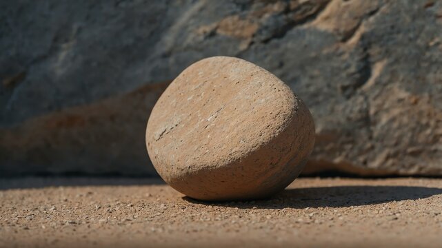 claystone stone centered in aesthetic background
