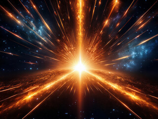 Naklejka premium star explosion in space