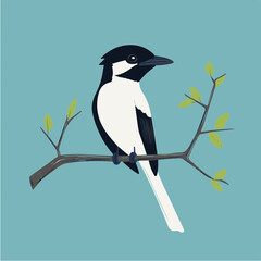 Fototapeta premium Illustration of a Bird Perched on a Branch