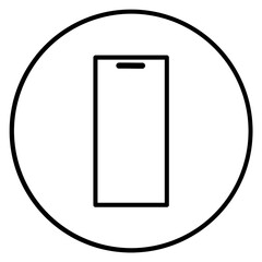 smartphone with screen element transparent background