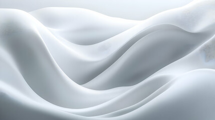 Obraz premium Abstract white cloth background with soft elegant curves and waves for design, illustration, and other purposes.