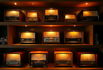 Vintage Radio Collection from the 1940s to 1970s with Unique Designs.