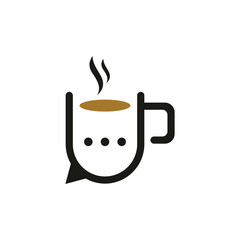 coffee cafe mug vector icon illustration