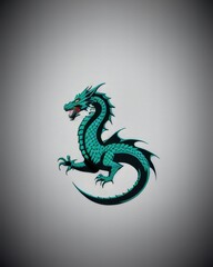 Obraz premium Minimalist dragon logo showcasing simplicity and elegance