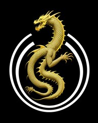 Obraz premium Artistic dragon logo featuring a blend of vibrant colors and intricate patterns