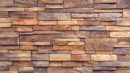 Obraz premium Brown Stone Wall Texture Rustic Brick Background