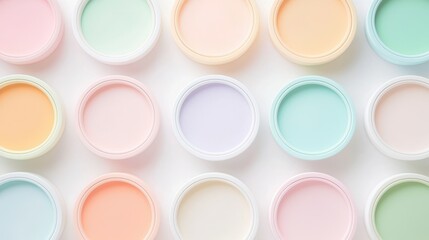 Pastel Color Circles Pattern Background