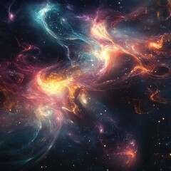 Stunning Cosmic Swirls in Vibrant Colors