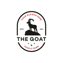 the goat logo vector template illustration