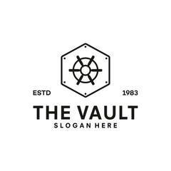 The vault logo vector template illustration