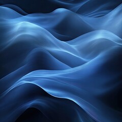 Fototapeta premium Abstract Blue Waves - Smooth Flowing Patterns