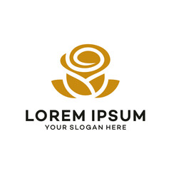 flower plant logo concept design vector illustration