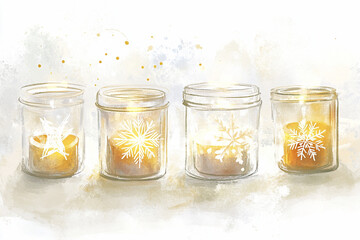 Scandinavian-inspired handmade candle sets the tone for a serene evening. 