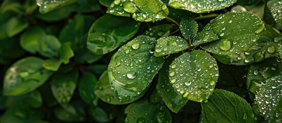 Morning Dew On Leaves