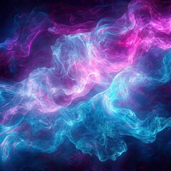 Obraz premium Ethereal Swirls of Blue and Pink Smoke Abstract Design