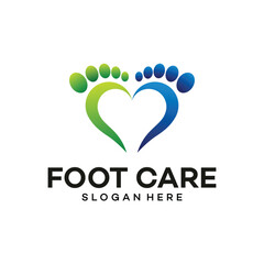 Foot and care icon logo template Foot and ankle healthcare