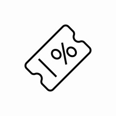 discount ticket sale icon sign vector