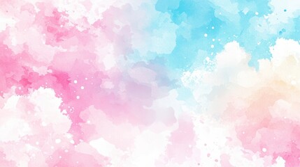 Abstract Watercolor Background Pink Blue White Pastel Colors