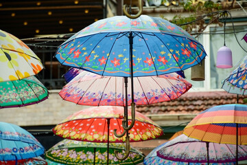 Colorful Canopy: Istanbul's Umbrella Streets