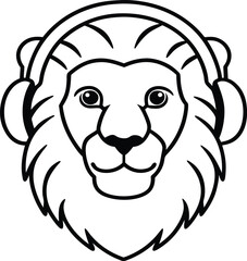 lion head cartoon