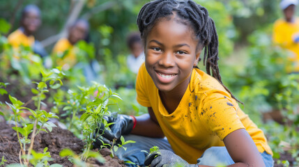 Nurturing a Greener Future: Environmental Education in Action. Activity,game,workshop,children,youth,school,Earth Day,World Environment Day, environmental education, sustainability,AI-generated.