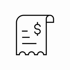 invoice bill icon sign vector
