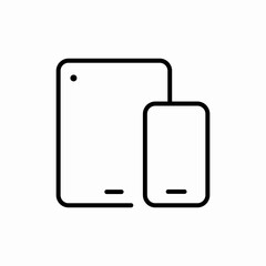 phone tablet device icon sign vector