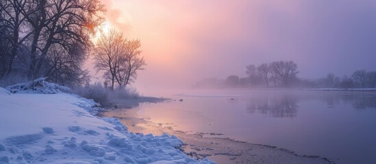 Morning Fog On The Winter