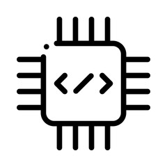 Obraz premium cpu line icon