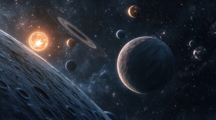 planetary arrangement and clear image