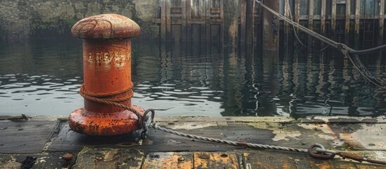 Mooring Bollard On The Wharf