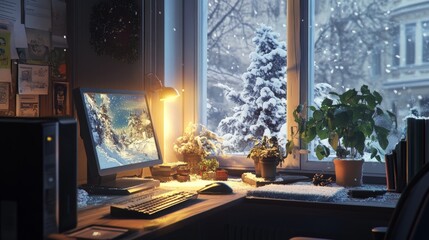 Maximize your desk space this winter with tips for a cozy, productive workspace and organization