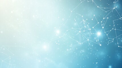 A light and airy background featuring constellations outlined in glowing white against a soft sky-blue backdrop. For presentations on astronomy, star navigation or astrology.