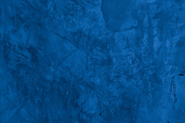Old wall pattern texture cement blue dark abstract  blue color design are light with black gradient background.