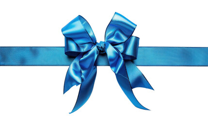 Blue ribbon and bow transparent background