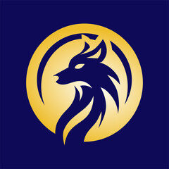 Naklejka premium a logo with a wolf on it that says the wolf .