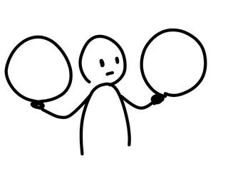 選択に迷う人のゆるいイラスト
