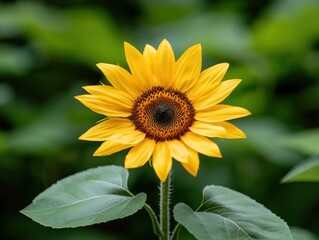 Obraz premium Vibrant yellow sunflower in a garden