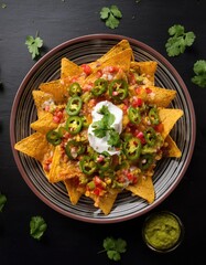 Nachos with toppings
