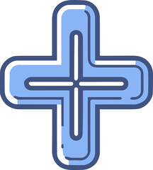 Fototapeta premium Plus icon depicting plus, addition, positive, calculation