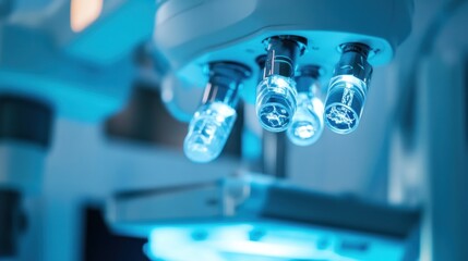 Close-up of an innovative surgical navigation system with 3D imaging technology being used during a complex surgical procedure