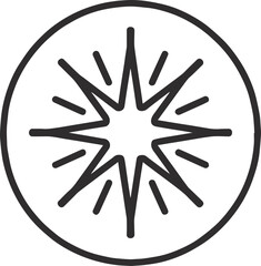 Star icon: A simple design that expresses bright and shining energy.