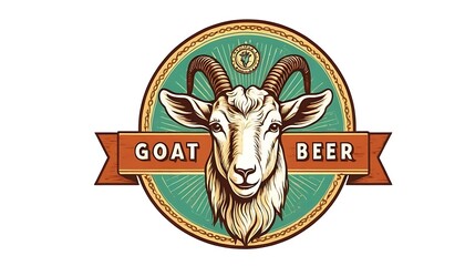 Vintage goat logo,emblem, farming, graphic, image, mammal, mascot, power, signs, 956