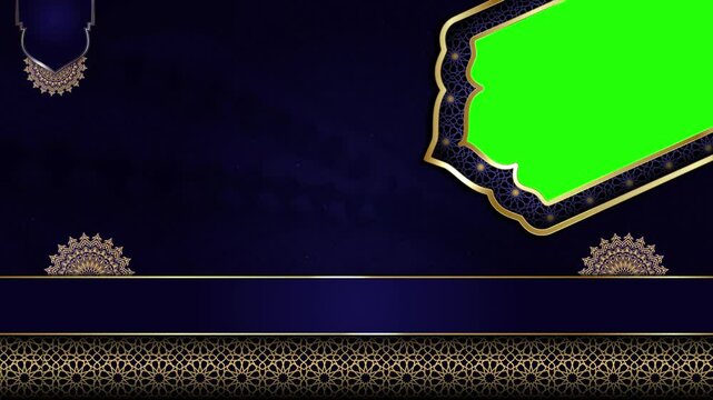 animated luxury arabic islamic background , muslim mosque , islamic design video template for the Holy Quran , 4K green screen Loop Animation