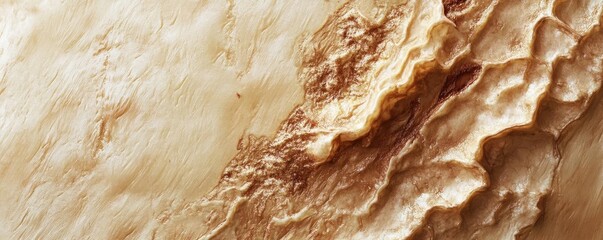 Obraz premium Close-up of textured surface displaying natural patterns and warm tones resembling earth and stone materials.