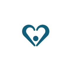 love healthy logo design concept