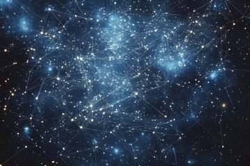 Fototapeta premium Abstract Network Connection with Glowing Points