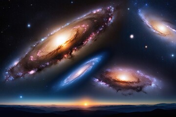 Galactic Horizons Exploring a Stunning Collection of Galaxies and Starry Sceneries