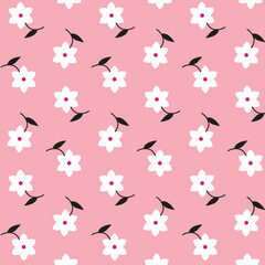 Cute floral seamless pattern.