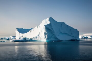 Arctic Icebergs Shape Isolated on Solid White Background